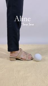 Sara Sara ALINE Sandal Heels Wegdes /Hak Casual Wanita/Sandal Kondangan Wanita / Sandal Hak Tahu Kepang Wedges
