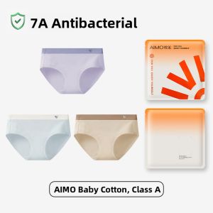 Aimo | Earse Pure Cotton Antibacterial Womens Underwear Thin Triangle Shorts Mid-Waist Seamless Comfortable Briefs For Daily Use