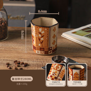 Retro Thick Earthenware Ceramic Coffee Mug Handheld Water Cup for Home Office Use Drinking Cup No Handle Design
