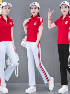 Bộ Đồ Thể Thao Múa Cổ Đứng Bằng Cotton Ice Porcelain Mùa Hè 2025 Bộ Đồ Hai Mảnh Rộng Rãi Thoải Mái Thời Trang Cho Nữ