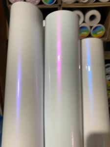 Stiker Skotlet Motor Putih Lembayung Merah Glossy Glos