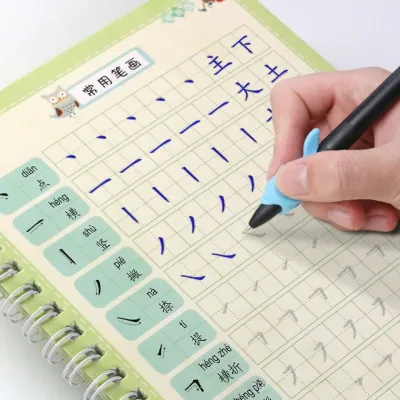 Reusable 3D Chinese Characters Strokes Copybook With Pen Calligraphy Book Learning Practice Book For Beginners Enthusiasts