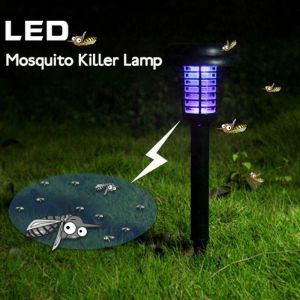 Solar Mosquito Killer Lamp Outdoor Waterproof Electric Zapper LED Insect Trap Garden Yard Eco-Friendly Pest Control Garden Lantern Bug Zapper