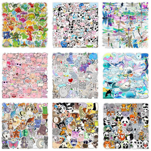 50PCS Kids Cute Animal DIY Bear Graffiti Sticker Mobile Phone Computer Waterproof Handbook Decorate Sticker Child Birthday Gift