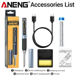 ANENG | ANENG SL108 96W PD QC Digital Soldering Iron Kit Adjustable Temperature Fast Heat Portable Smart Tool for Electronic Repair