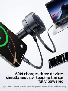 BASEUS | Super Fast Charging Car Charger Retractable Cable
