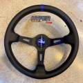 MOMO Steering wheel Japan Edition 🇯🇵 พวงมาลัยรถยนต์ พวงมาลัยแต่ง ขนาด 13.5“ นิ้ว ก้านยก 3“ หนังนิ่มมีร่องนิ้ว. 