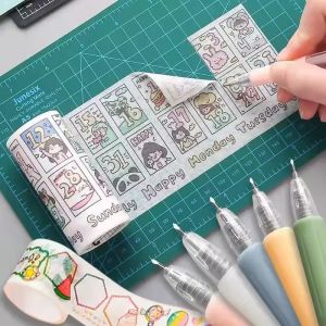 1/ 6 Pcs Retractable Press Pen-Style Utility Knife - Creative Art & Paper Cutting Tool for Wrapping Cutting & Hand