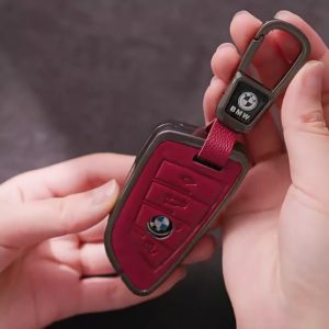 Ốp chìa khóa Mazda kim loại phối da cao cấp – form vuông Mazda 2 3 6 CX3 CX30 CX5 CX8 – chống trầy sang trọng