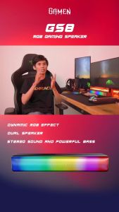 Gamen GS8 Gaming Soundbar Speaker With RGB Lights - Garansi Resmi 1 Tahun