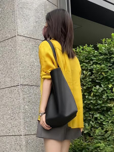 Yellow Loose Long Sleeve Shirt Casual Thin Top Summer New Style Womens Fashion Slimming Wide Leg Pants Commute Korean Style