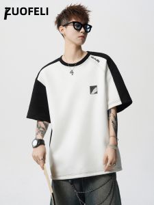 ZUOFEILI | Design Casual Color Block Loose T-shirt