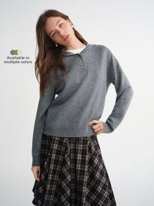 DUSHU | Plus Size Lace Hollow Knit Hoodie Sweater