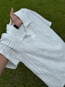 LIUBU | American Retro Knitted Ventilated Polo Shirt Short Sleeve