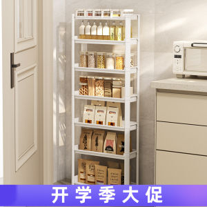 ตู้เสื้อผ้าพับได้ที่ประตูห้องนอนแบบประหยัดพื้นที่พร้อมชั้นวางของ 5 ชั้น ชั้นวางของด้านข้างตู้เย็นแบบลำลอง