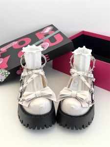 รองเท้า Mary Janes ทรงสูงพื้นหนา สไตล์สตรีท สำหรับผู้หญิง ทรงปากตื้น สไตล์จีนแผ่นดินใหญ่ ฤดูใบไม้ผลิและฤดูใบไม้ร่วง