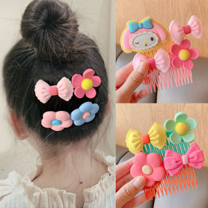 4pcs/set Childrens Comb Hair Clip New Fashion Cartoon Hair Comb Hairpin Cute Bangs Comb Clip For Girls Woman Hair Accessories