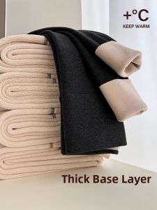 Miiow | Black Fleece Lined High Waist Thickened Womens Leggings Autumn Winter New Arrival Northeast Warm Cotton Pants MiiOW Cat Person