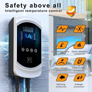 feyree EVSE Wallbox EV Charger GB/T Socket 32A 7KW 1Phase 16A 11KW 3Phase 22KW APP Control Charging Station for Electric Vehicle