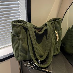 Fall Winter Womens Large Capacity Velvet Tote Bag Commuter Shoulder Bag Underarm Lazy Style Versatile Casual Handbag