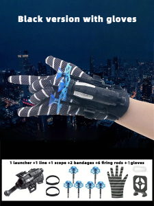 Spider glove launcher suction cup shooting toy interactive toy suitable for Christmas and Halloween party toys