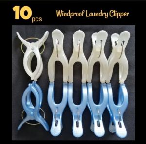 10pcs Pengepit Baju Wind Proof Clipper Peg Laundry Clipper