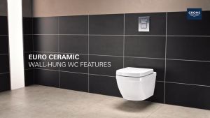 GROHE Eurosmart Wall Hung WC | Soft Close | Alpine White | HyperClean | ProGuard | 39205000