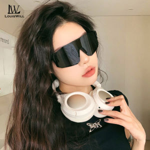 LouisWill แว่นตาปั่นจักรยานทรงสี่เหลี่ยมสำหรับผู้ชายผู้หญิงแว่นตาป้องกันทรายใช้ได้ทั้งชายและหญิงแว่นโพลารอยด์กลางแจ้งมีความยืดหยุ่นดีไซน์สี UV400แว่นตาใส่วิ่งสำหรับปั่นจักรยาน