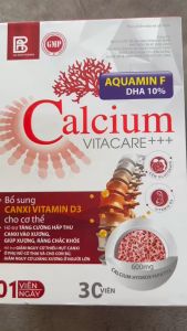 CANXI HỮU CƠ CALCIUM VITACAREAN từ tảo biển - Viên uống bổ sung canxi cho mọi lứa tuổi hộp 30v