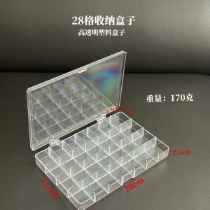 Hộp Đựng Đồ Trang Trí Móng Tay Trong Suốt 28 Ngăn Hộp Đựng Đồ Gọn Gàng Ngăn Chặn Bụi Bẩn Có Nắp Đậy Dùng Để Đựng Đồ Gia Dụng