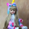 Búp Bê Bé Gái Silicon BZDOLL 55cm, Tóc Vàng Dài, Như Thật, Sơ Sinh, Chất Liệu Vinyl Mềm, Quà Sinh Nhật Cho Bé Gái Từ 14 Tuổi Trở Lên. 