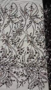 SMVP | African Sequins Lace Fabric 2026 High-Quality Nigerian Embroidery Beaded Tulle for Sewing Party Dresses Fashionable Sewing Cloth