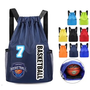 Large Sports Basketball Bag Foldable Drawstring backpack Ball Bag Gym Pack Waterproof Multifunctional Storage School Bag Shopping Bag Shoulder Sling Backpack for Travel Outdoor Activities Sack on Sale