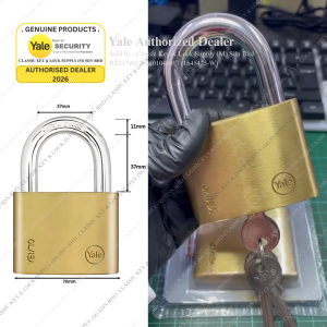 Yale Padlock Essential Solid Brass Body 60mm or 70mm