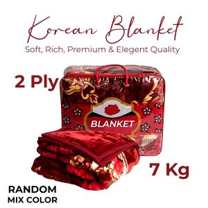 STARGOLD Queen/King Size Blanket Korea Quality Double Ply Super Soft Blanket Size 220X240CM Selimut / Selimut Gebu