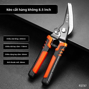Kéo Cắt Kim Loại Nặng Chuyên Dụng Hàng Không Thép Không Gỉ Dùng Cắt Tấm Sắt Dây Sắt Tấm Nhôm Dạng Thẳng Dạng Cong Dạng Chữ L Dụng Cụ Cầm Tay