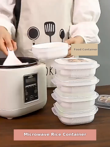 Food Grade Silicone Food Storage Container Leakproof Microwave Oven Safe Bento Lunch Box Baunan Freezer Safe Kitchen Organizer