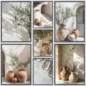 Minimalist Nature Botanical Olive Tree Poster Modern and Elegant Wall Stickers for Home Decor Living Room Dormitory Wall Art