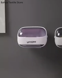 Wall-Mounted Soap Box Space Capsule Soap Holder Transparent Soap Shelf Drain Design For Bathroom