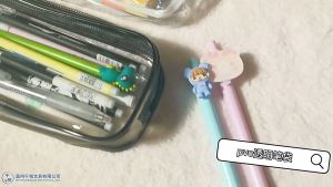 Portable PVC Zipper Pencil Case Student Large Capacity Waterproof Transparent Pencil Bag
