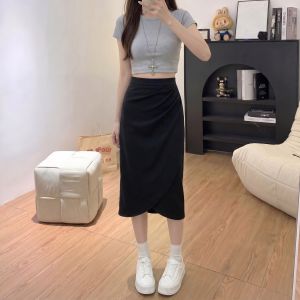 AIYITI | Black Plus Size High Waist A-Line Skirt