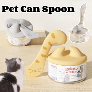 Pet Cat Can Spoon Cat Multi Functional Can Opener Reusable Wet Food Storage Can Lids Opener