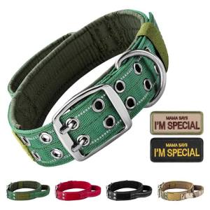 Heavy Duty Double Buckle Design Tactical Dog Collar - Military-Grade Dog Collar with Handle for Medium and Large Dogs