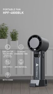 Hanabishi High Speed Portable Cooling Fan HPF4800 BLACK