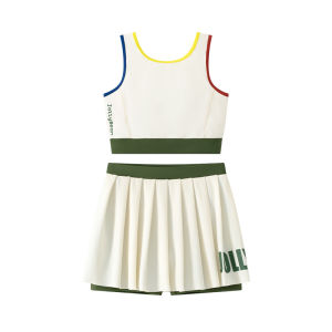 JOLLY BEAN | Retro Color Block Quick-dry Girls Swimsuit Set