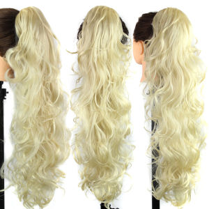 Ladies Claw Clip Hair Extension Ponytail Fake Hair High Temperature Silk Fiber Easy to Wear Hair Extension for Women