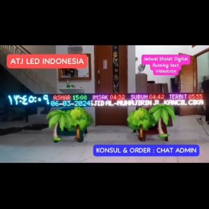 Jam digital LED masjid musholla jadwal sholat digital alarm adzan iqomah