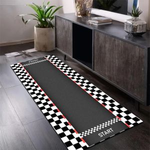 Soft Touch Racing Track Rug Easy Clean Home Decor Rug for Living Room Kitchen Bedroom - Versatile Floor Mat