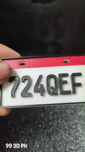 BIG Keychain MC Plate with 6mm Thick 3D Print for souvenir Free Name