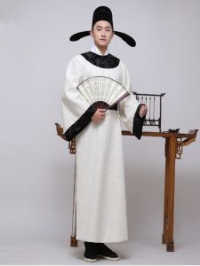 Tang Dynasty Costume Set Li Bai round Neck Gentleman Scholar Song Intellectual Du Fu Poet Dragon Boat Festival Qu Yuan Hanfu